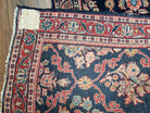 Antique Dark Blue Persian Sarouk Runner, Hand-knotted, Wool, 2'4" x 9' 3" - Jewel Rugs