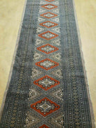 2' 8" X 11' Vintage Handmade Bokhara Turkoman Pakistani Wool Runner Rug Nice - Jewel Rugs