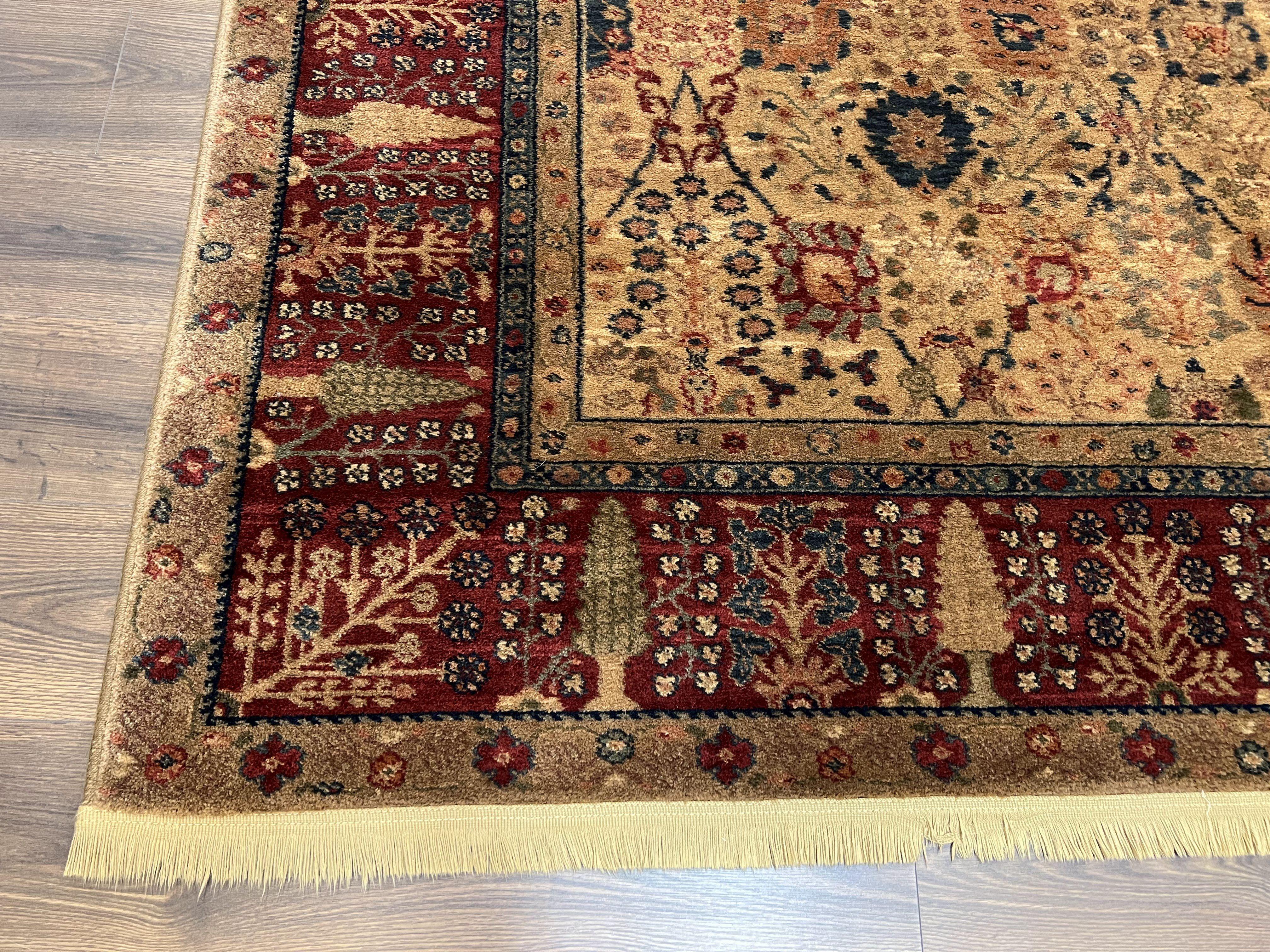 Karastan Samovar Rug #900-901, Karastan Wool Rug 8.8 x 10, Persian Vase Pattern, Tea Wash, Discontinued Carpet, Room Sized, Allover Floral - Jewel Rugs