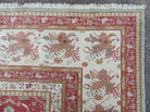 12' X 18' Palace Size Handmade Egyptian Wool Rug Carpet Soft Colors Red & Beige - Jewel Rugs