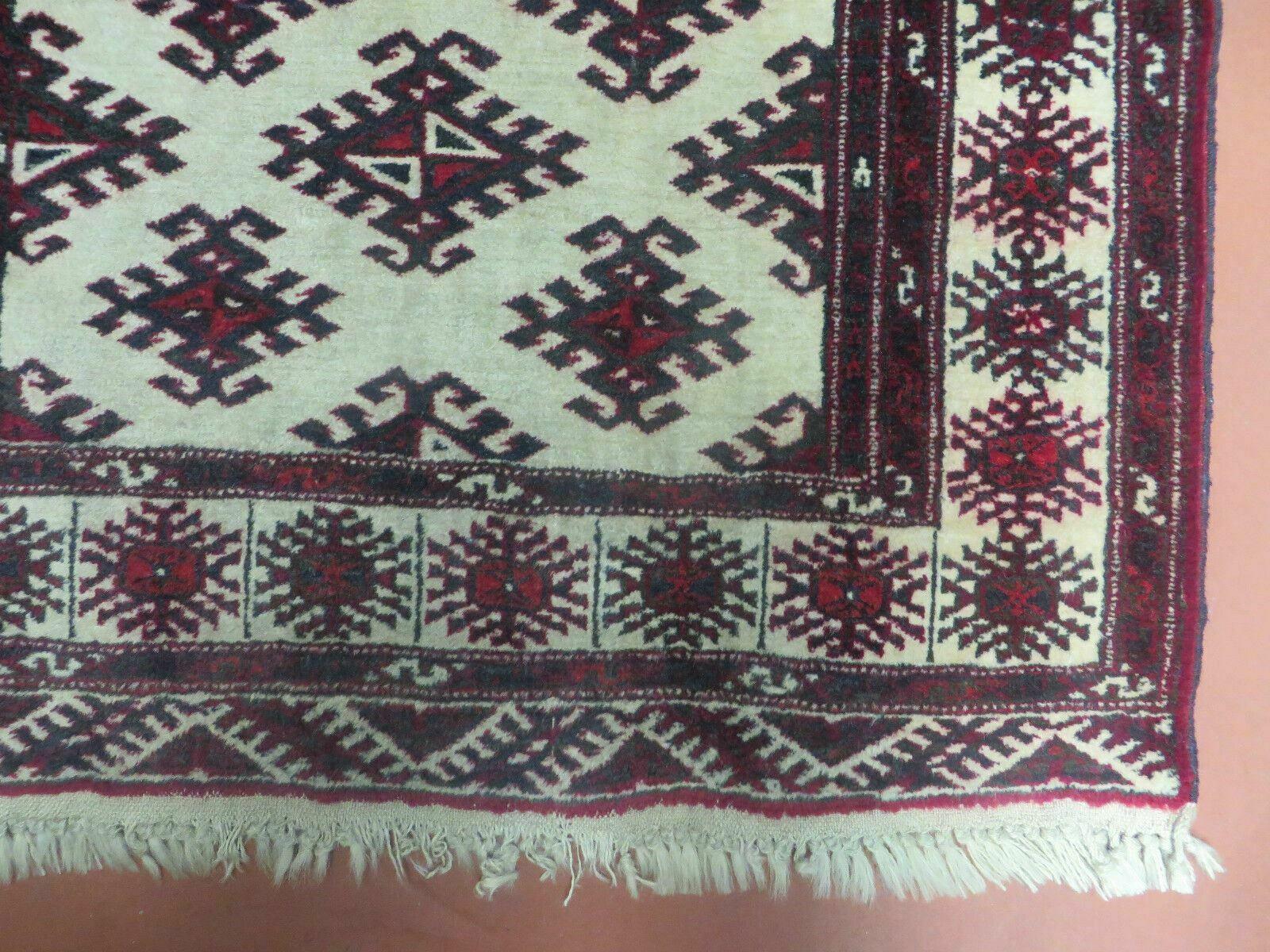 3' X 3' Vintage Handmade Turkoman Bokhara Yamud Wool Rug Nice - Jewel Rugs