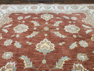 Karastan Rug 8' 6" x 11' 6", Sierra Mar 35505, Sedona Henna, Red and Cream, Traditional Indo Mahal Rug, Large Floral Design, Large Carpet - Jewel Rugs