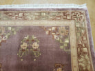 4' X 6' Modern Art Deco Chinese Handmade Wool Rug Grape Mauve - Jewel Rugs