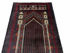 2' 9" X 4' 5" Vintage Handmade Pakistan Tribal Balouch Prayer Rug 3x5 Rug 5x3 - Jewel Rugs