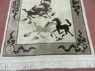 4' X 6' Modern Tibetan Nepal Art Deco Chinese Hand Knotted Wool Rug Horses Nice - Jewel Rugs