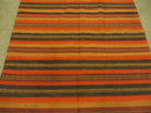 3'X7' Vintage Handmade South American Wool Blanket Kilim Rug Flat Weave Stripes - Jewel Rugs