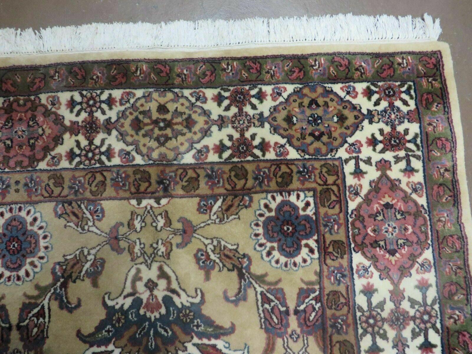 6' X 9' Vintage Handmade India Floral Oriental Wool Rug Veg Dye Camel Hair Nice - Jewel Rugs