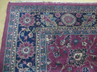 8' X 10' Antique Handmade Larastan Indian Wool Rug Carpet Wine Red Nice - Jewel Rugs