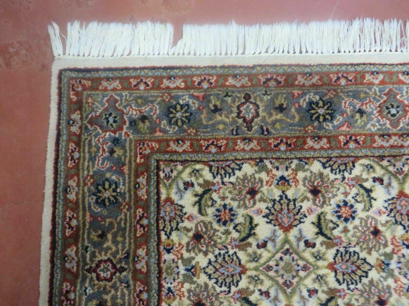 4' X 7' Vintage Handmade Indian Jaipur Wool Rug Carpet Nice - Jewel Rugs