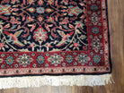 Antique Persian Sarouk, Wool, Hand-Knotted, Blue & Red, 3'1" x 5'3" - Jewel Rugs