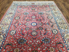 Semi Antique Persian Kashan Rug, Red & Beige, Hand-Knotted, Wool, 4'7" x 6' 6", Pair B - Jewel Rugs