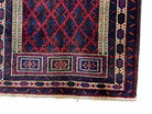 3x5 Vintage Handmade Tribal Wool Rug Balouchi Prayer Rug Afghan Rug Red Blue Wow - Jewel Rugs