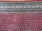 7' X 9' Vintage India Oriental Paisley Handmade Wool Rug Red Vegetable Dyes - Jewel Rugs