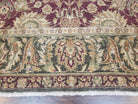 Room Sized Indian Agra Rug 9.9x12, Wool Hand-Knotted Mauve Taupe & Beige Oriental Carpet, 10x12 Traditional Farmhouse Living/Dining Room Rug - Jewel Rugs