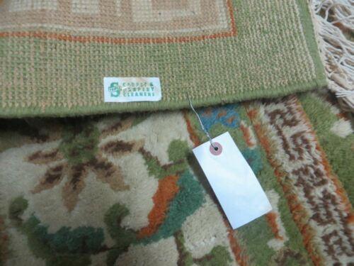 8' X 11' Vintage Indo Chinese Handmade Wool Rug Green Nice - Jewel Rugs