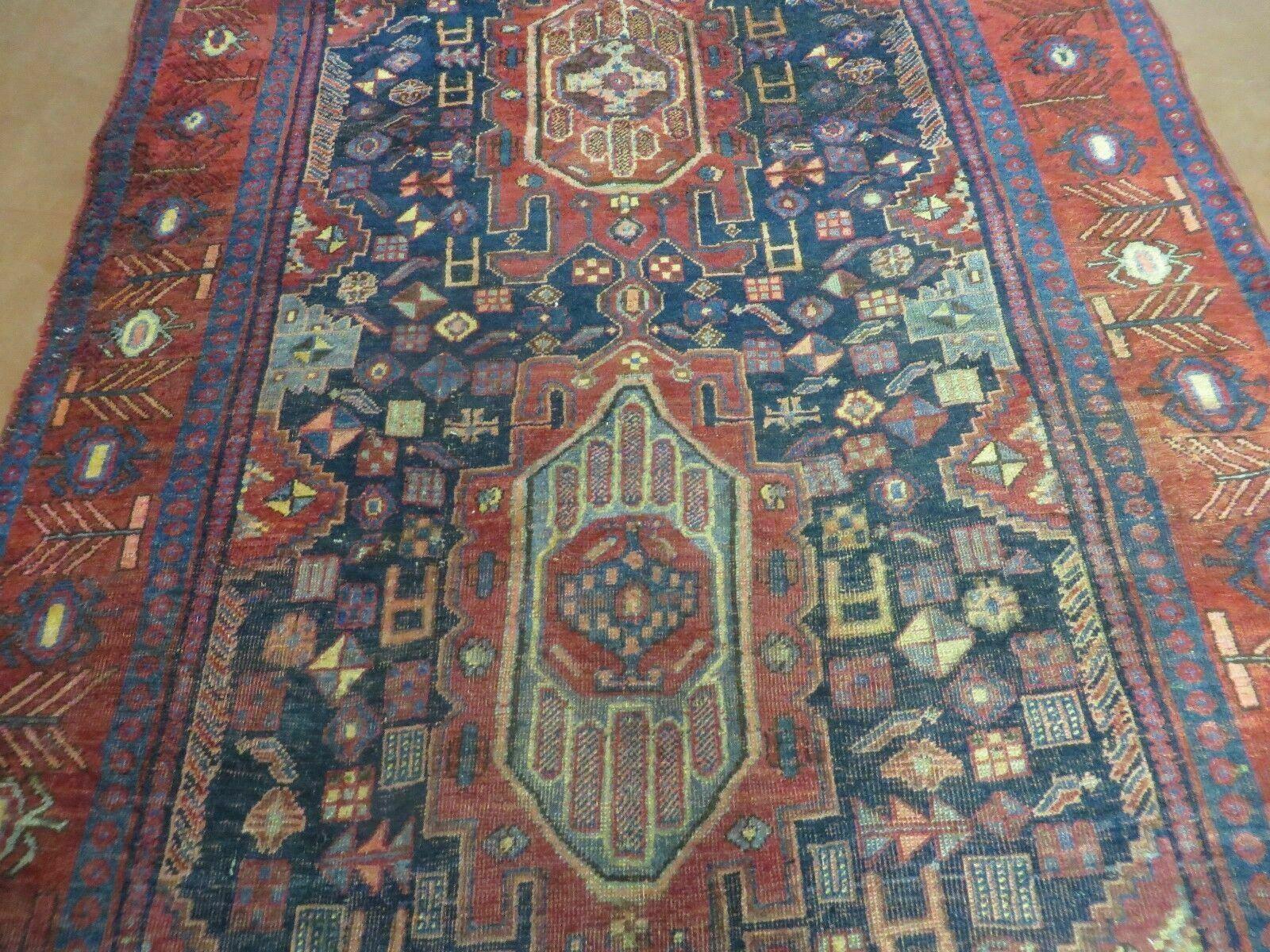 4' X 10' Antique Handmade Turkish Floral Tribal Oriental Wool Rug #627 - Jewel Rugs