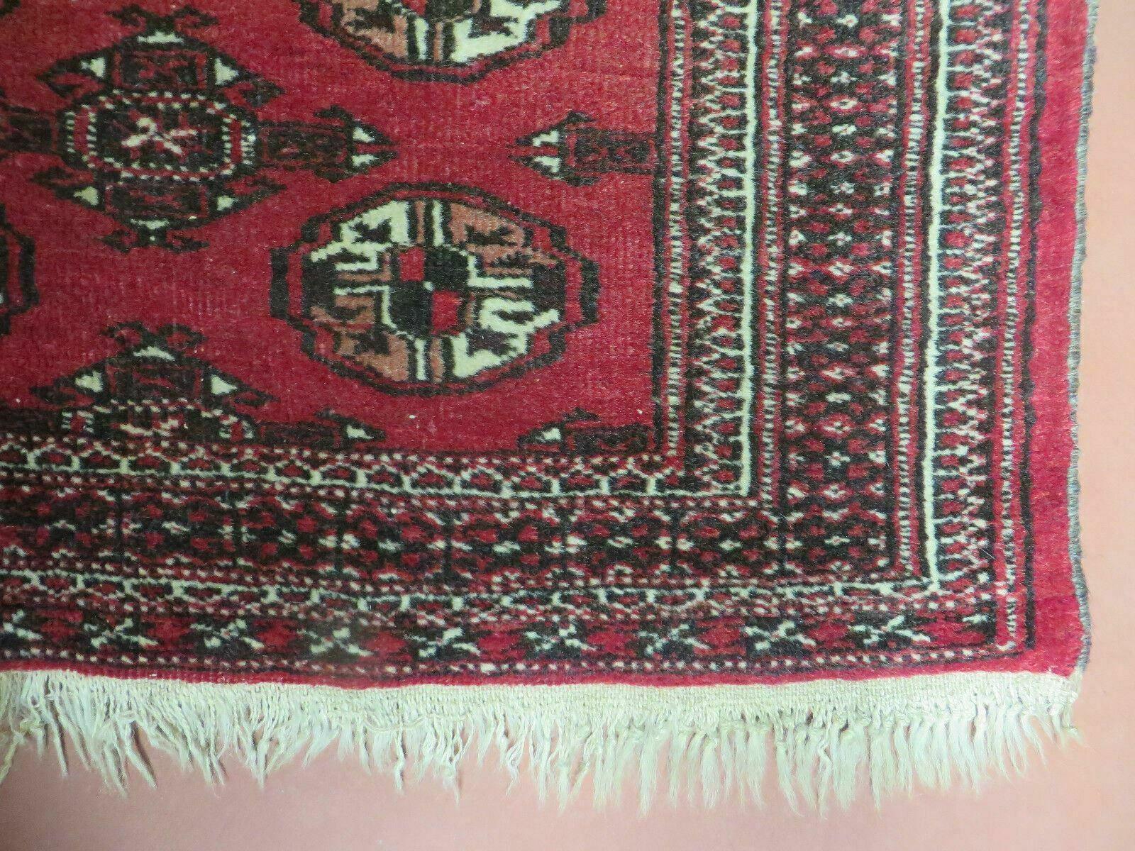 3' X 4' Vintage Handmade Turkoman Bokhara Rug - Jewel Rugs