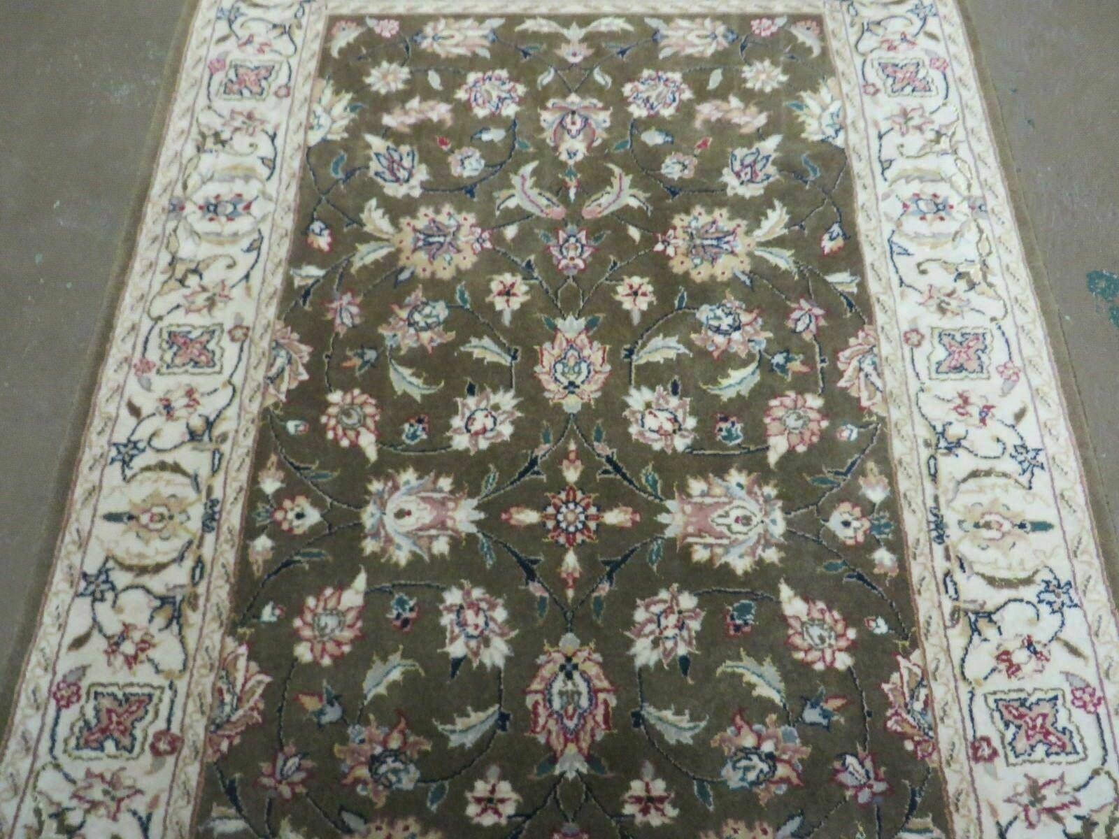 3' X 5' Handmade Indian Jaipur Wool Rug Carpet Nice # 844 Black - Jewel Rugs