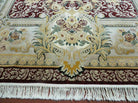 8' X 10' Vintage Chinese Handmade Wool Rug Aubusson Design Silk Accents Nice - Jewel Rugs