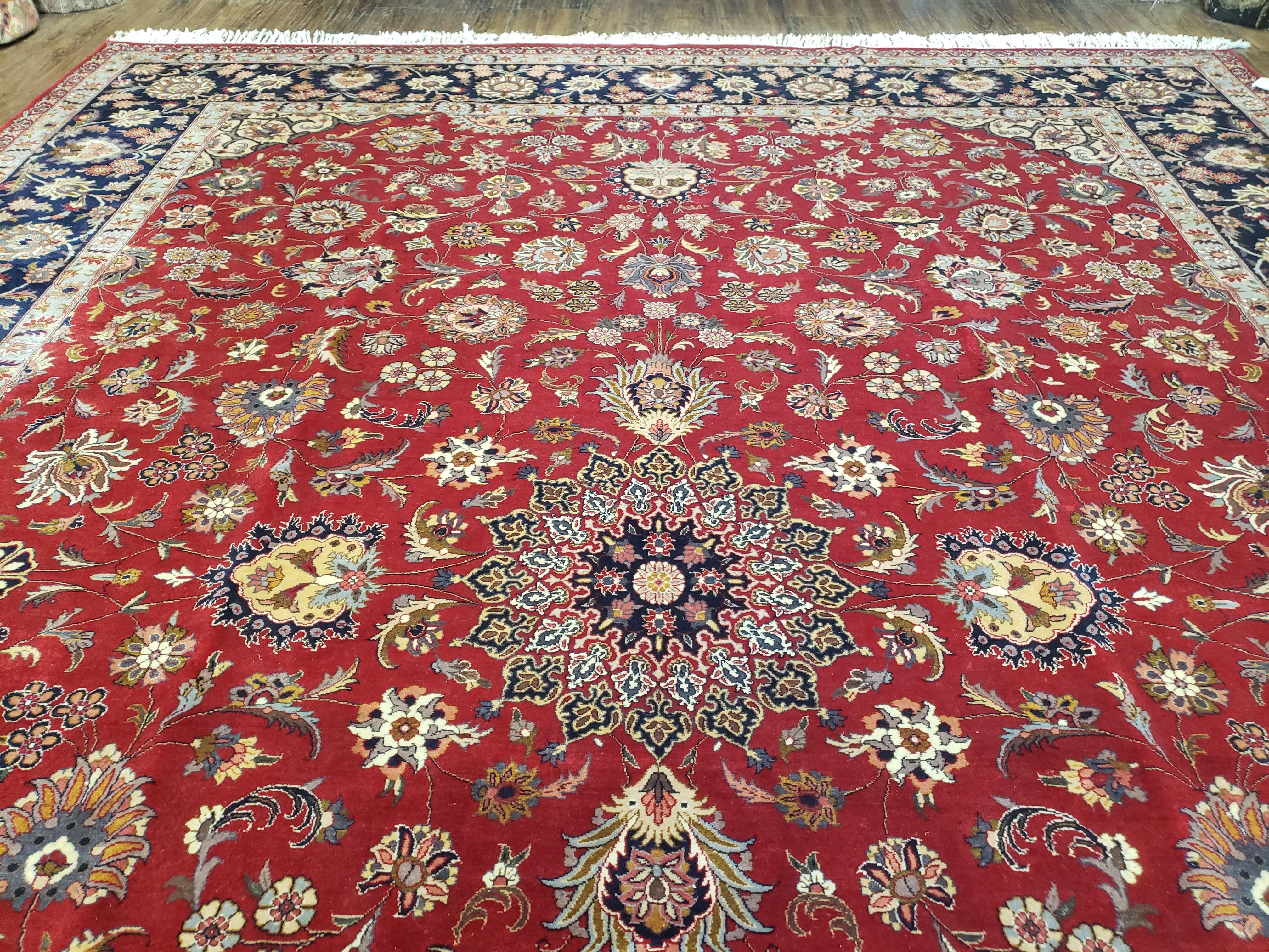 9' X 12' Vintage Handmade Oriental Pak Pakistan Floral Wool Area Rug Red Nice - Jewel Rugs