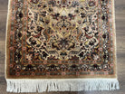 Indo Persian Runner Rug 2.8 x 10, Tan Hand Knotted Oriental Hallway Carpet, 10ft Long Runner, Indian Runner, Floral Allover, Handmade Nice - Jewel Rugs