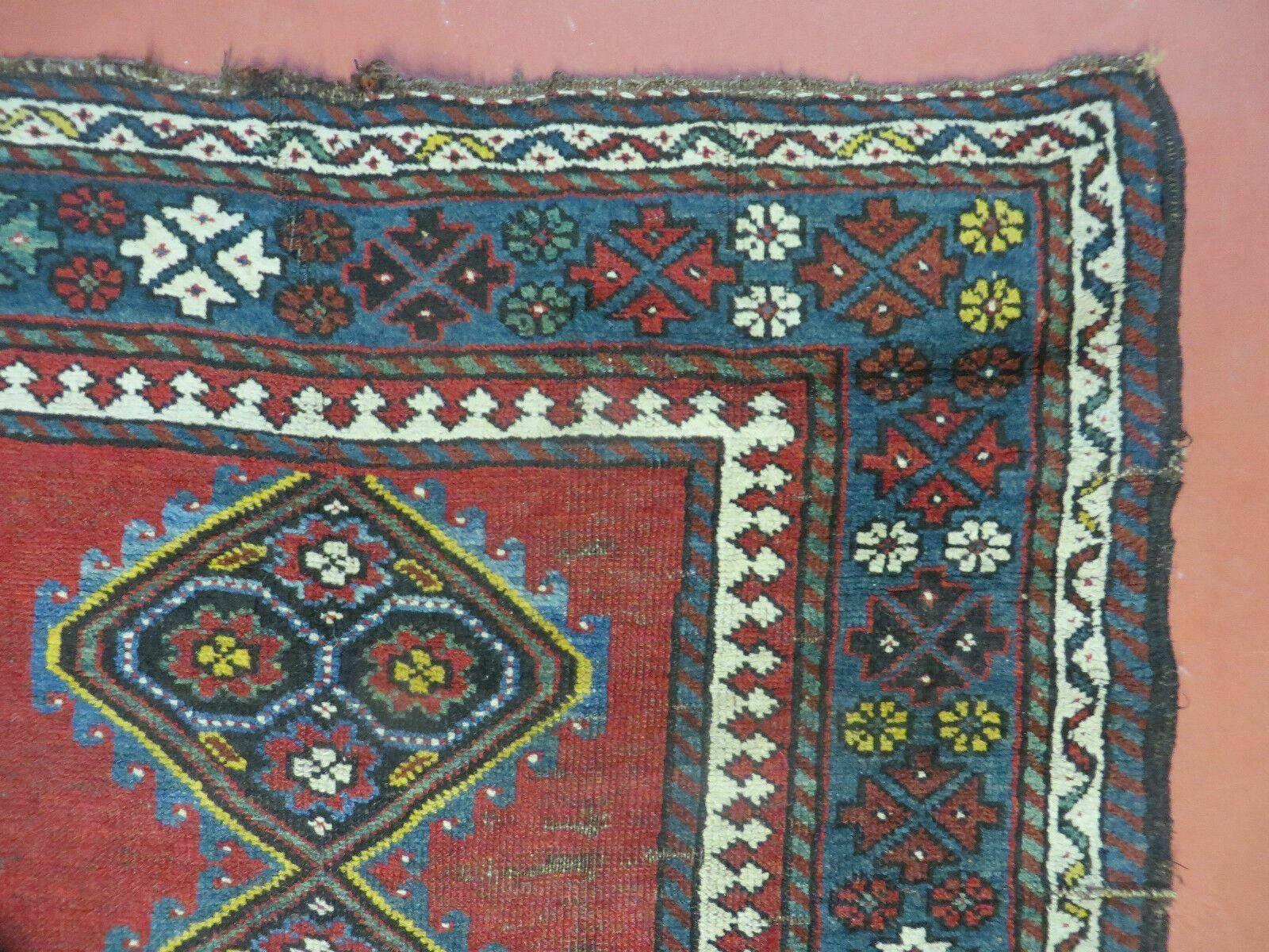 3' X 6' Antique 1920s Handmade Caucasian Karabagh Ganjeh Talesh Wool Rug Nice - Jewel Rugs