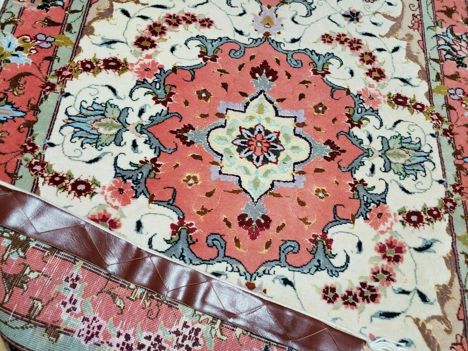 3' X 4' Vintage Handmade Persian Tabriz Wool Rug SILK ACCENTS Nice - Jewel Rugs