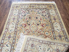 Pak Persian Rug 3x5 ft, Cream Ivory Blues, Light Colors, Hand Knotted Fine Oriental Carpet, Wool Area Rug, Floral, Traditional Rug 3 x 5 - Jewel Rugs