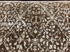 Modern Hand Knotted Rug 9x12, Contemporary Pakistani Oriental Carpet, Brown Area Rug, Wool Floral Rug 9 x 12 ft, Contemporary Room SIzed Rug - Jewel Rugs