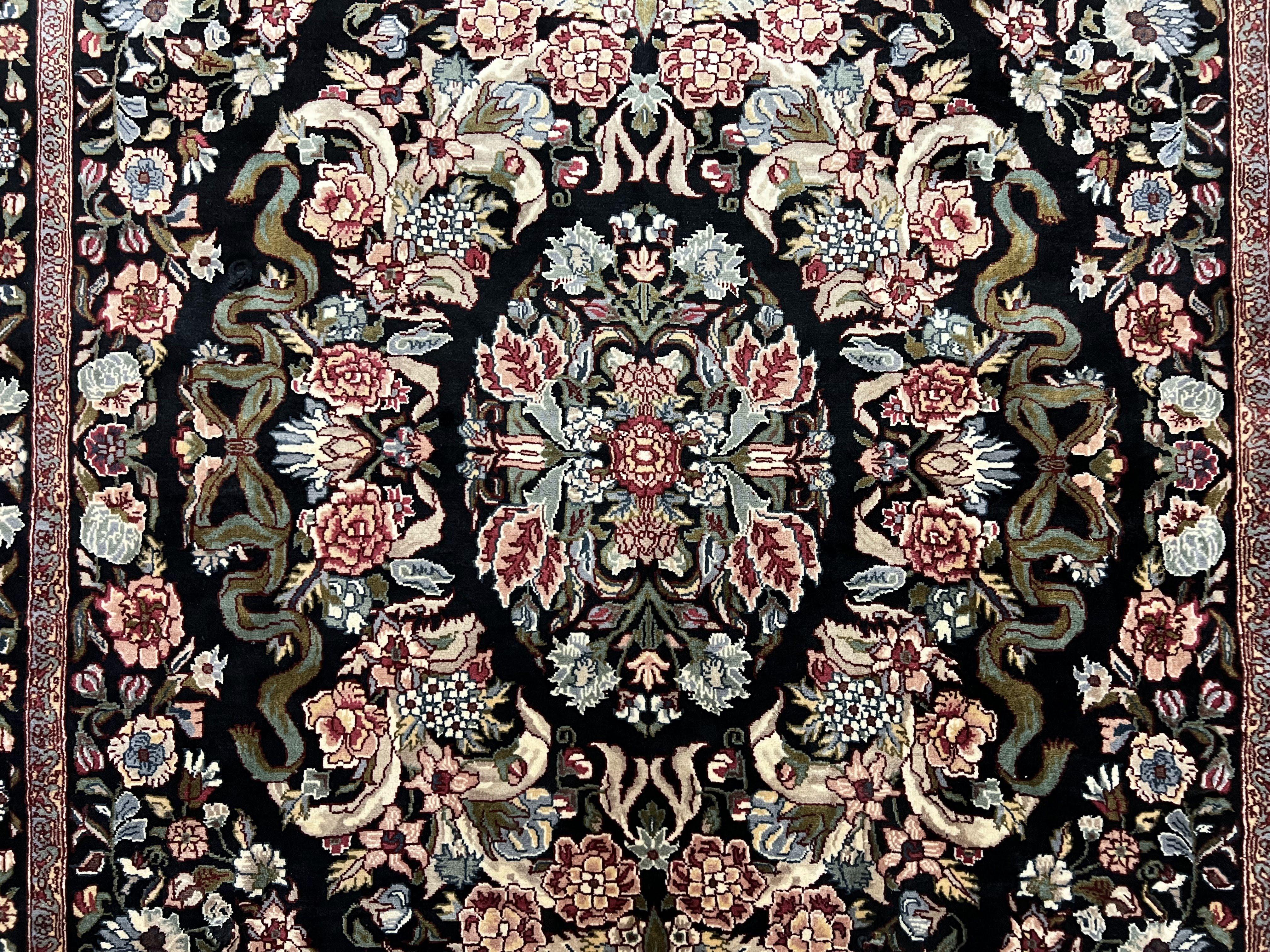 Stunning Pak Persian Floral Rug 8x10, Highly Detailed Elegant Floral Wool Carpet, Aubusson European Design, Wool, Traditional Vintage Rug - Jewel Rugs