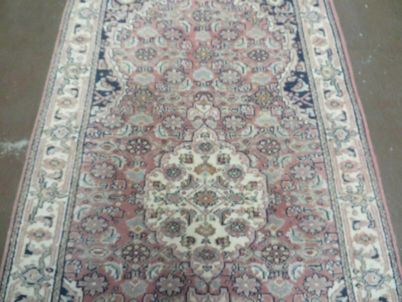 2' X 4' Vintage Handmade India Floral Oriental Jaipur Wool Rug Carpet NICE - Jewel Rugs