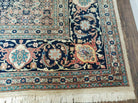 12' X 17' Antique Authentic Finely Woven Handmade Persian Tabriz Wool Rug Beige Blue - Jewel Rugs