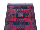 2' 10" X 4'6" Vintage Handmade Tribal Wool Rug Balouchi Rug Afghan Rug Red Black - Jewel Rugs