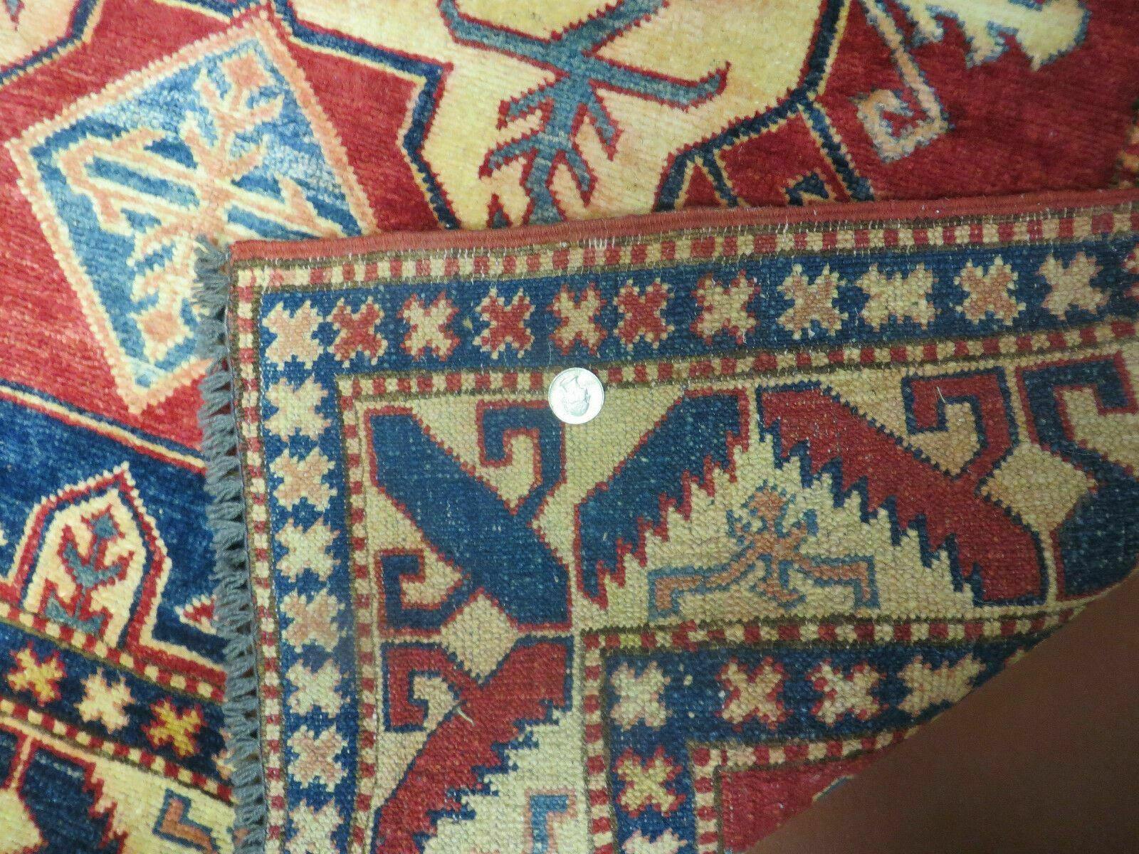 4' X 6' Vintage Handmade Turkish Kazak Pattern Wool Rug Carpet Nice - Jewel Rugs