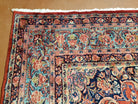 9x11 Antique Red & Sky Blue Turkish Rug Hand-Knotted Vintage Persian Carpet Wool High Quality Authentic Oriental Rug - Jewel Rugs