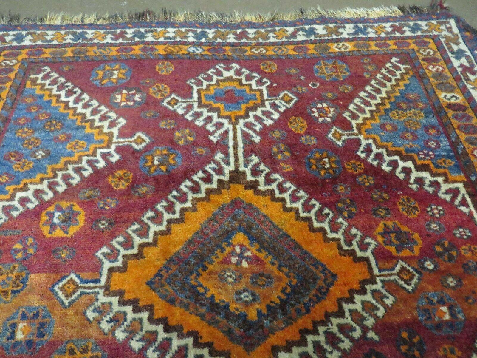 4' X 7' Antique Handmade Tribal Turkish Wool Rug Nice - Jewel Rugs