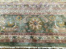 10' X 14' Handmade Indian Wool Rug Carpet Tea Washed Nice Green Gold - Jewel Rugs