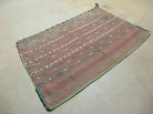 2.5' X 4' Antique Handmade Turkoman Tribal Wool Rug Cushion Case Yamud Stripped - Jewel Rugs