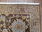 4' X 6' Handmade India Oriental Floral Wool Rug Brown Wow - Jewel Rugs