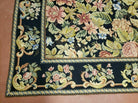 6' X 9' Vintage Handmade English Design Needlepoint Wool Rug Flat Weave Nice - Jewel Rugs