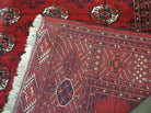 8' X 12' Vintage Handmade Bokhara Turkoman Wool Rug Carpet Red # 583 - Jewel Rugs