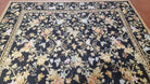 6x9 Vintage Needlepoint Rug Petitepoint Carpet Butterflies Floral Design Dark Brown & Tan 6 x 9 Handmade Flatweave Area Rug - Jewel Rugs