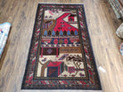 4x6 Handmade Balouch War Afghan Tribal Rug Organic Dyes Tanks Soviet Aggregation - Jewel Rugs