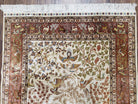 Silk Turkish Hereke Rug 3x5, Tree of Life Silk Oriental Carpet With Animal Motifs, Very Fine Silk Rug, Top Quality Area Rug, Hand Knotted - Jewel Rugs