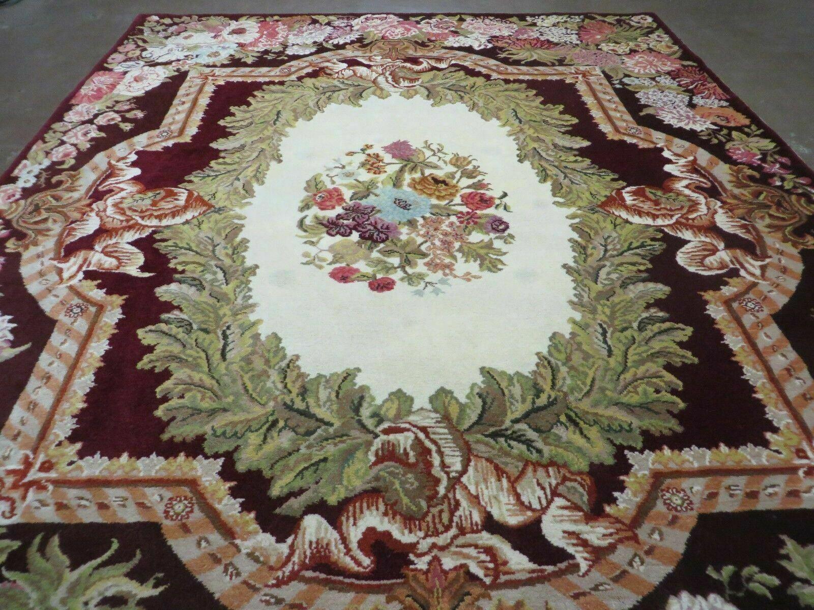 8' X 10' Vintage Handmade French Savonnerie Versailles Wool Rug Beauty # 579 - Jewel Rugs