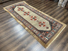 Rare Persian Tribal Runner Rug 4.5 x 10, Sarab Serab Kalegy Carpet, Antique 1920s Collectible Geometric Medallions Oriental Wool Runner, Hand Knotted, Camel Hair Color - Jewel Rugs