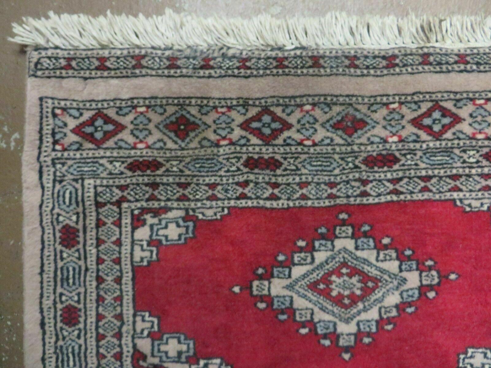 2' X 3' Vintage Handmade Pakistani Turkoman Bokhara Yamud Rug - Jewel Rugs