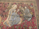 2' X 4' Antique French Tapestry Europeans Playing Chess Pictorial - Jewel Rugs