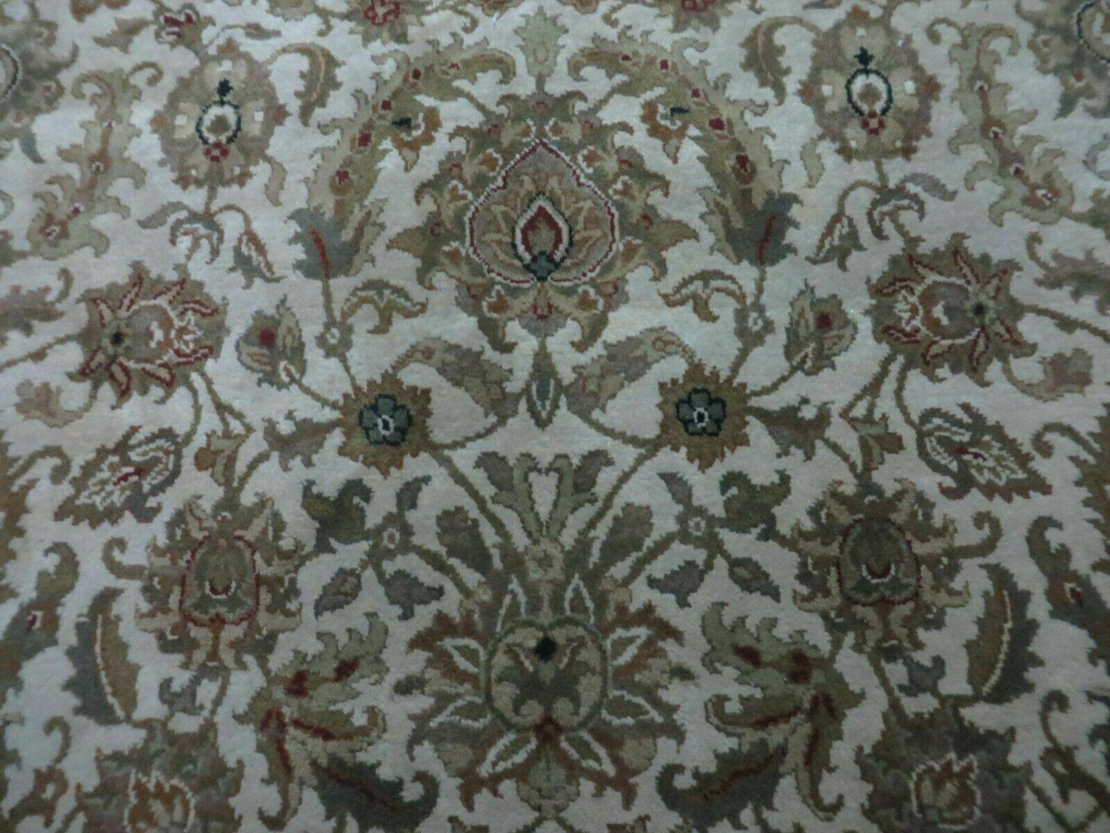 6' X 9' Vintage Handmade India Top Quality Jaipur Floral Oriental Tea Wash Nice - Jewel Rugs