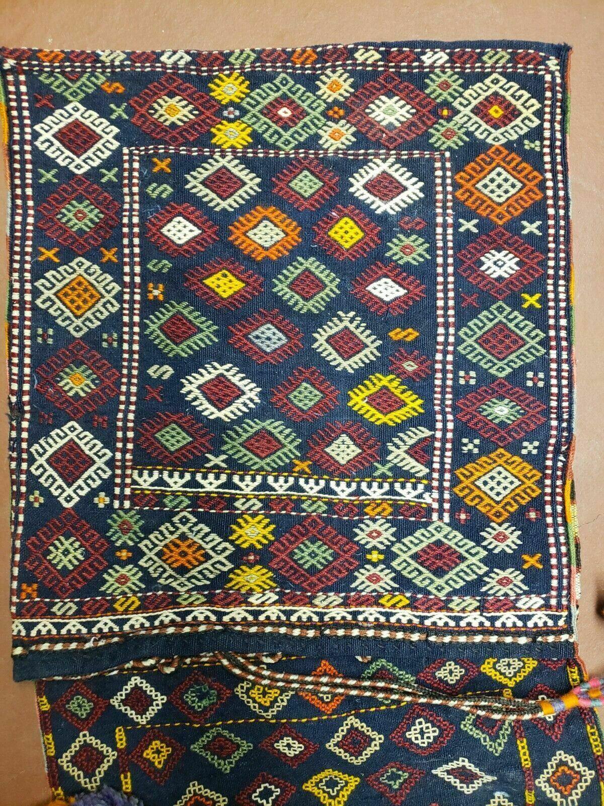 2' X 4' Handmade Turkish Tribal Kilim Wool Rug Double Saddle Bag Khorjin Nice - Jewel Rugs